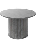 Okragly stolik kawowy 60 x 50 cm z blatem w kolorze betonu, nowoczesny stolik pomocniczy do salonu, elegancki i praktyczny