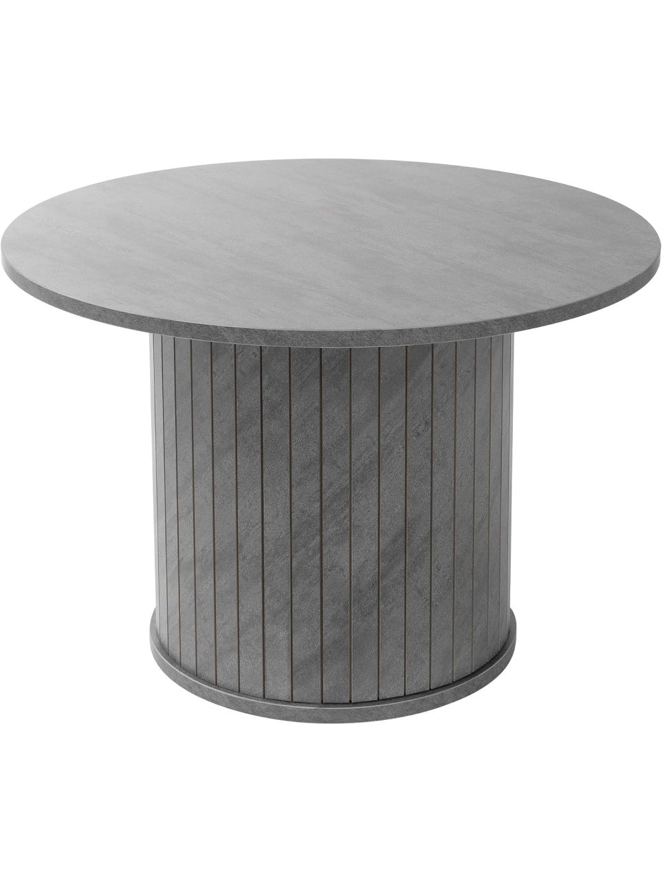 Okragly stolik kawowy 60 x 50 cm z blatem w kolorze betonu, nowoczesny stolik pomocniczy do salonu, elegancki i praktyczny